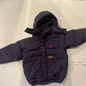 Boys Navy Ralph Lauren puffer jacket